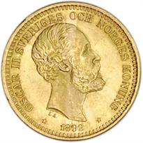  SWEDEN GOLD 20 KRONOR (1873-1902)