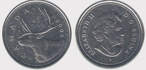 25 cents 2004 - Caribou - P Elizabeth II Steel Price - Canada Steel ...