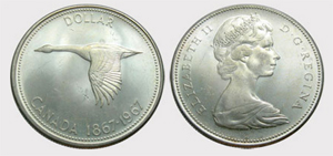 1 dollar 1967 - â†‘â†“ Coinage  Elizabeth II