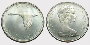 1 dollar 1967 - Double Struck Elizabeth II