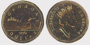 1 dollar 1995 - Peace Elizabeth II