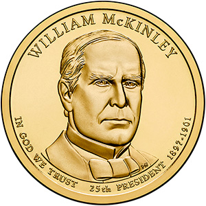 2013 William McKinley Presidential $1 Coin 25-Coin Roll, Denver (WM2)