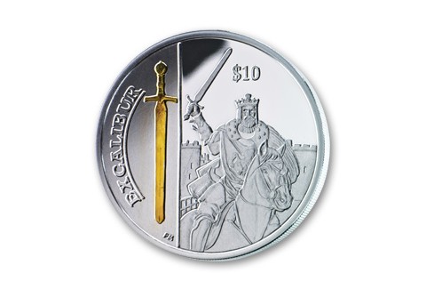 2013 British Virgin Islands 10 Dollar Excalibur Proof