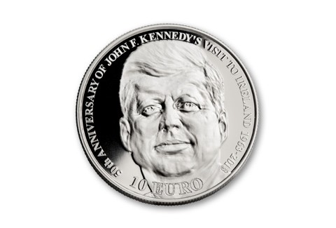 2013 Ireland 10 Euro Silver John F Kennedy Proof