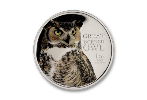 2013 Niue 1-oz Silver Birds of Prey Horned Owl Proof