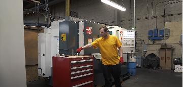 CNC Lathe machine at work