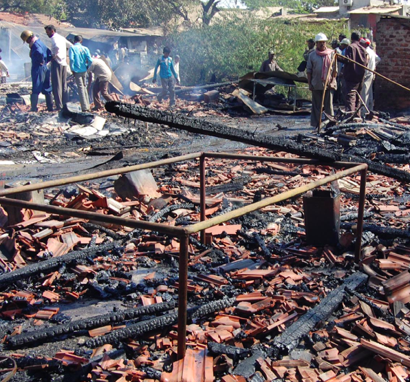 Laborer camp gutted in Indian ship breaking yard